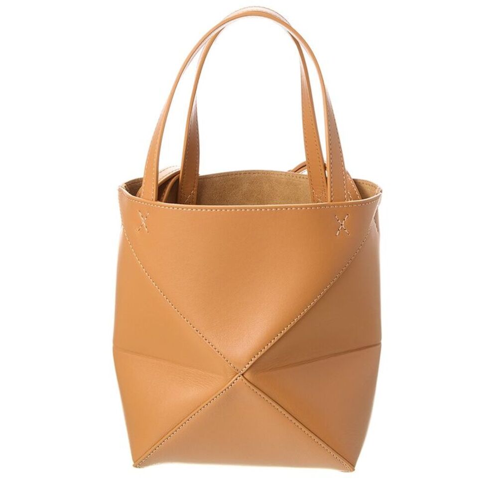 Loewe Puzzle Mini Leather Tote, Brown - Picture 2 of 4